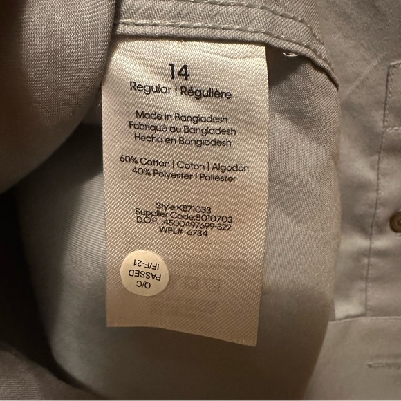 Boy’s Calvin Klein Gray Dress Shirt | Youth Size 14 - Picture 4 of 11